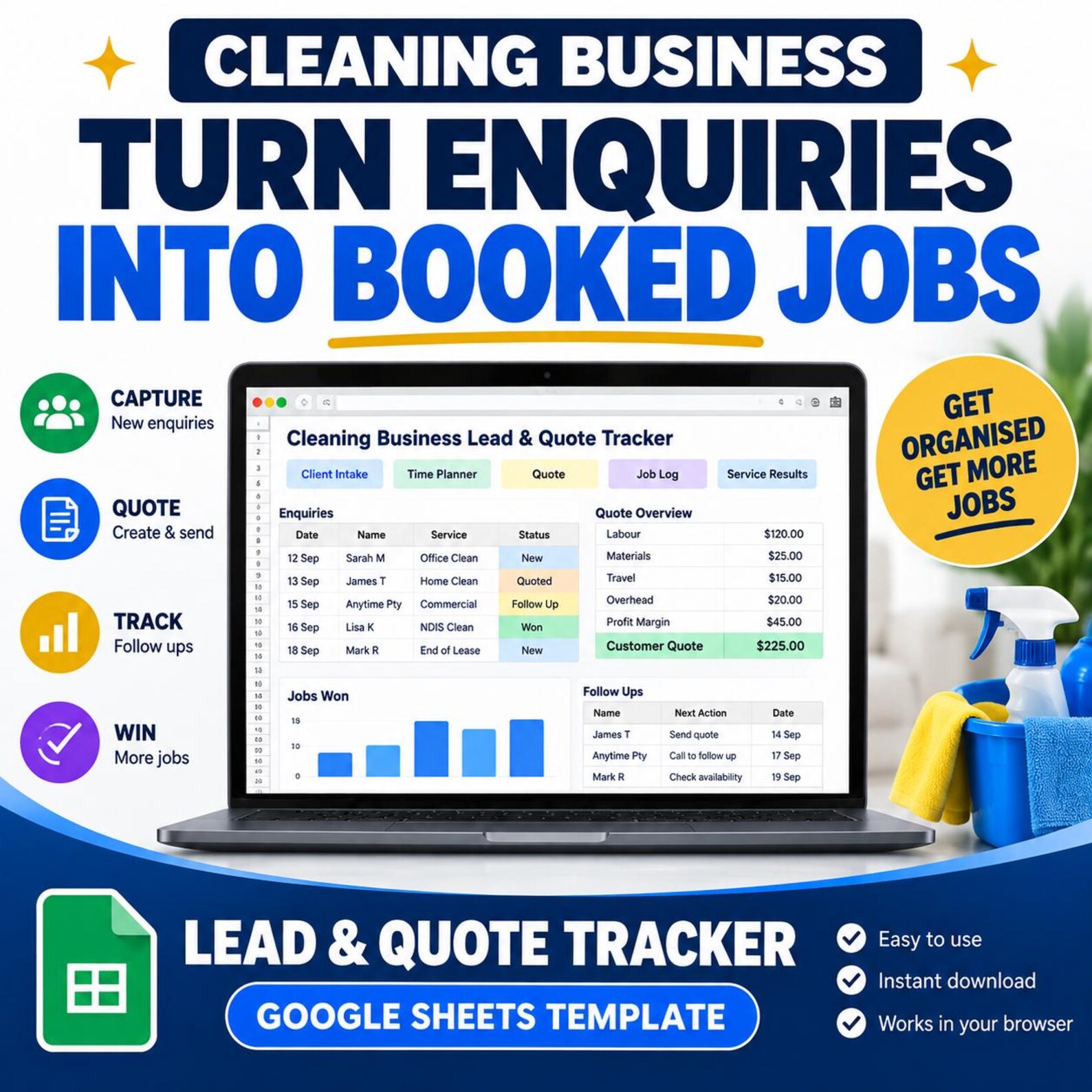 Lead and Quote Tracker dashboard